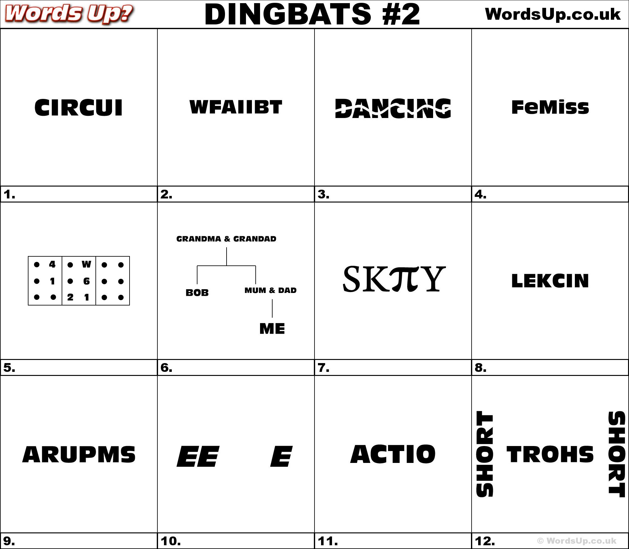 free dingbats puzzles